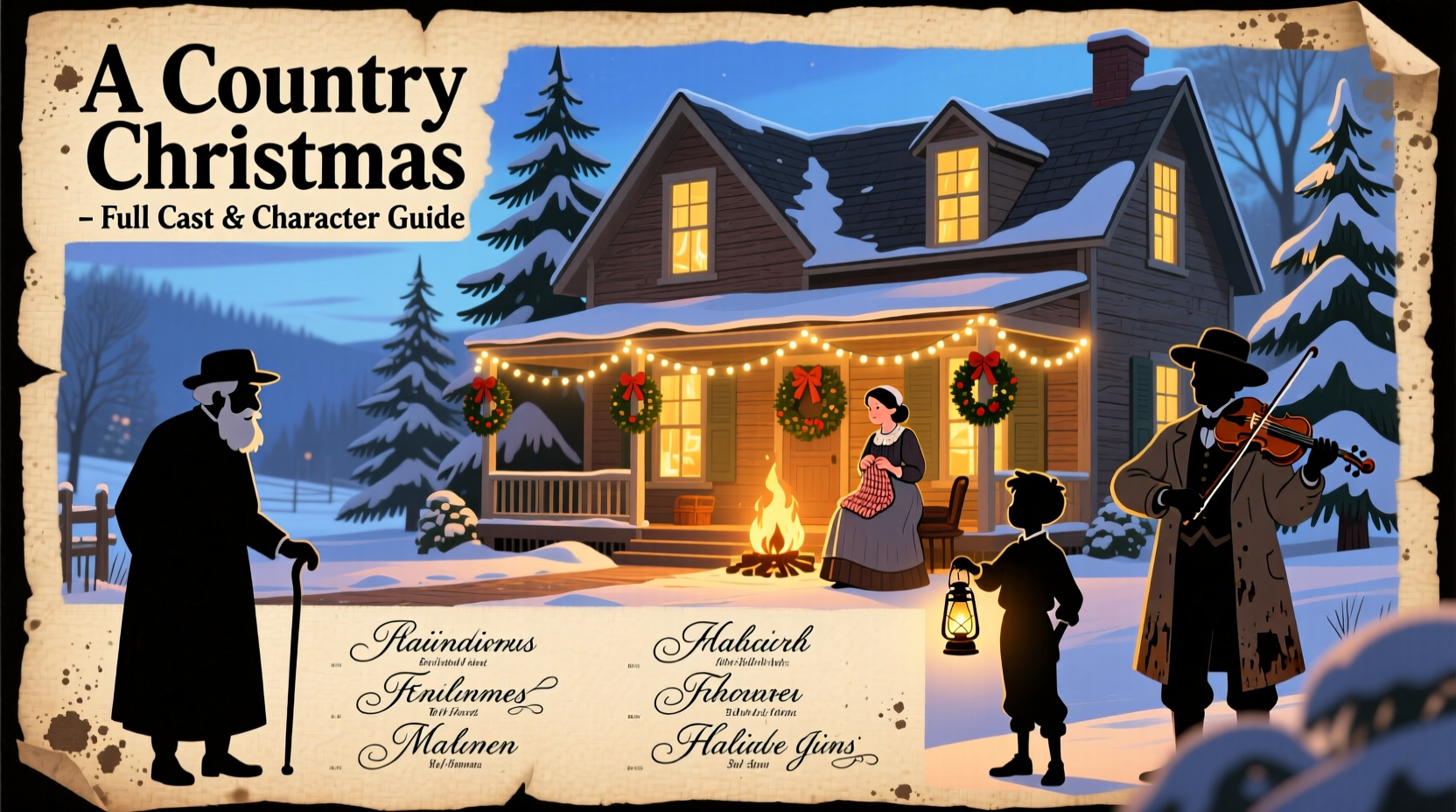 a country christmas cast