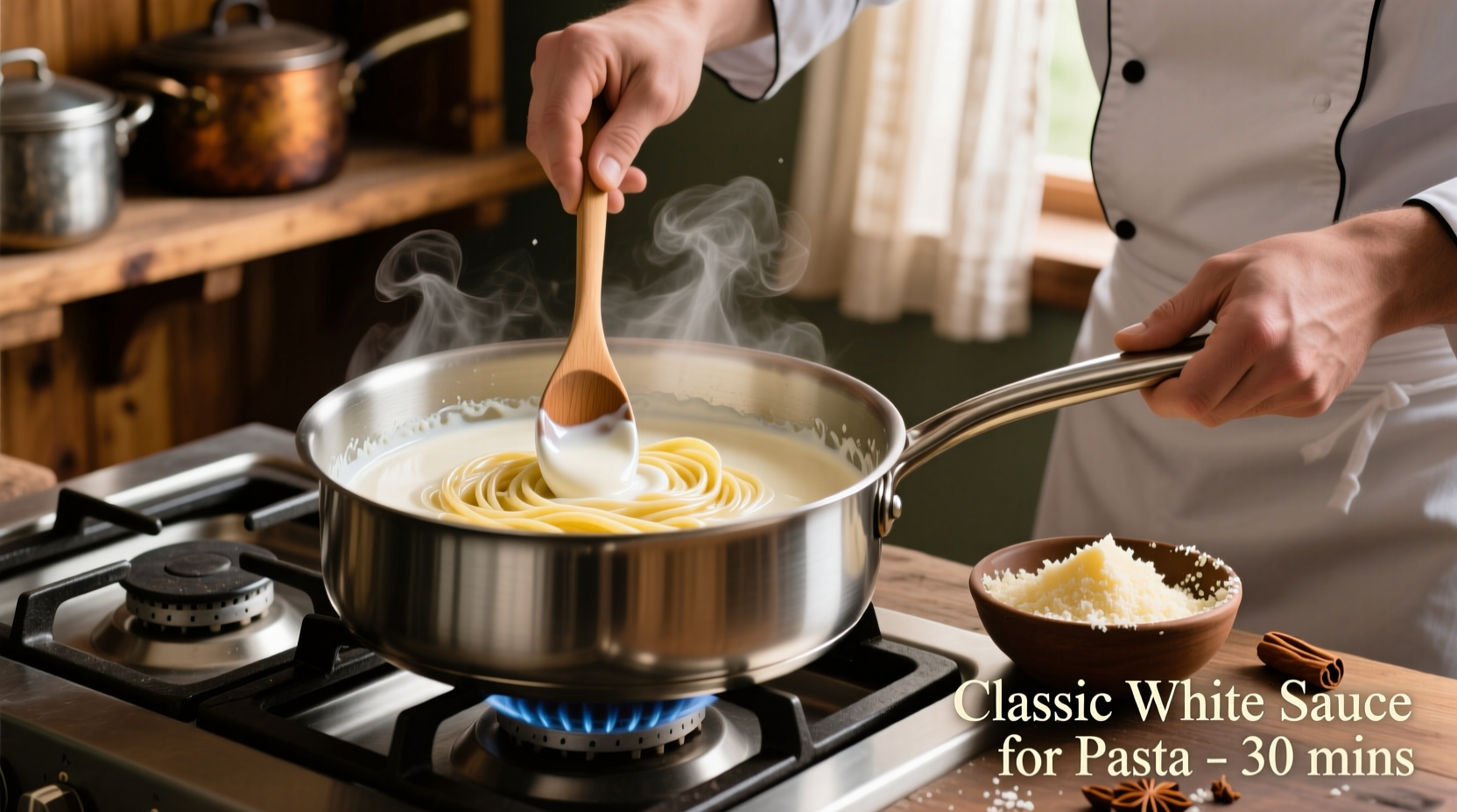 how to cook white sauce for pasta