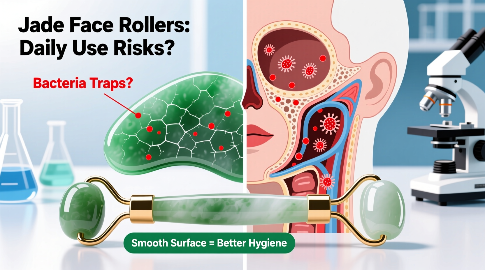 are jade face rollers hygienic with daily use or bacteria traps