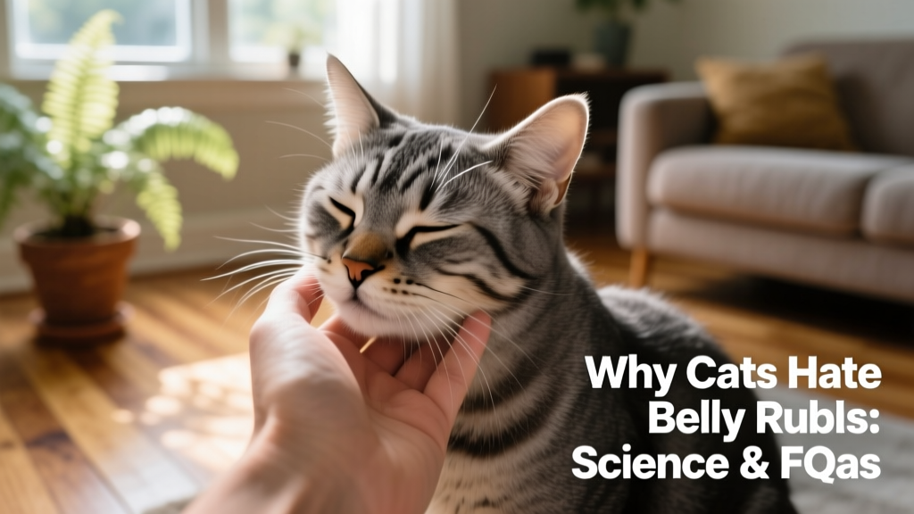 Cat gently rubbing its cheek against a human hand, eyes half-closed in contentment