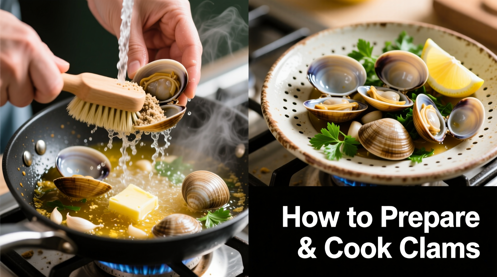 how to prepare and cook clams