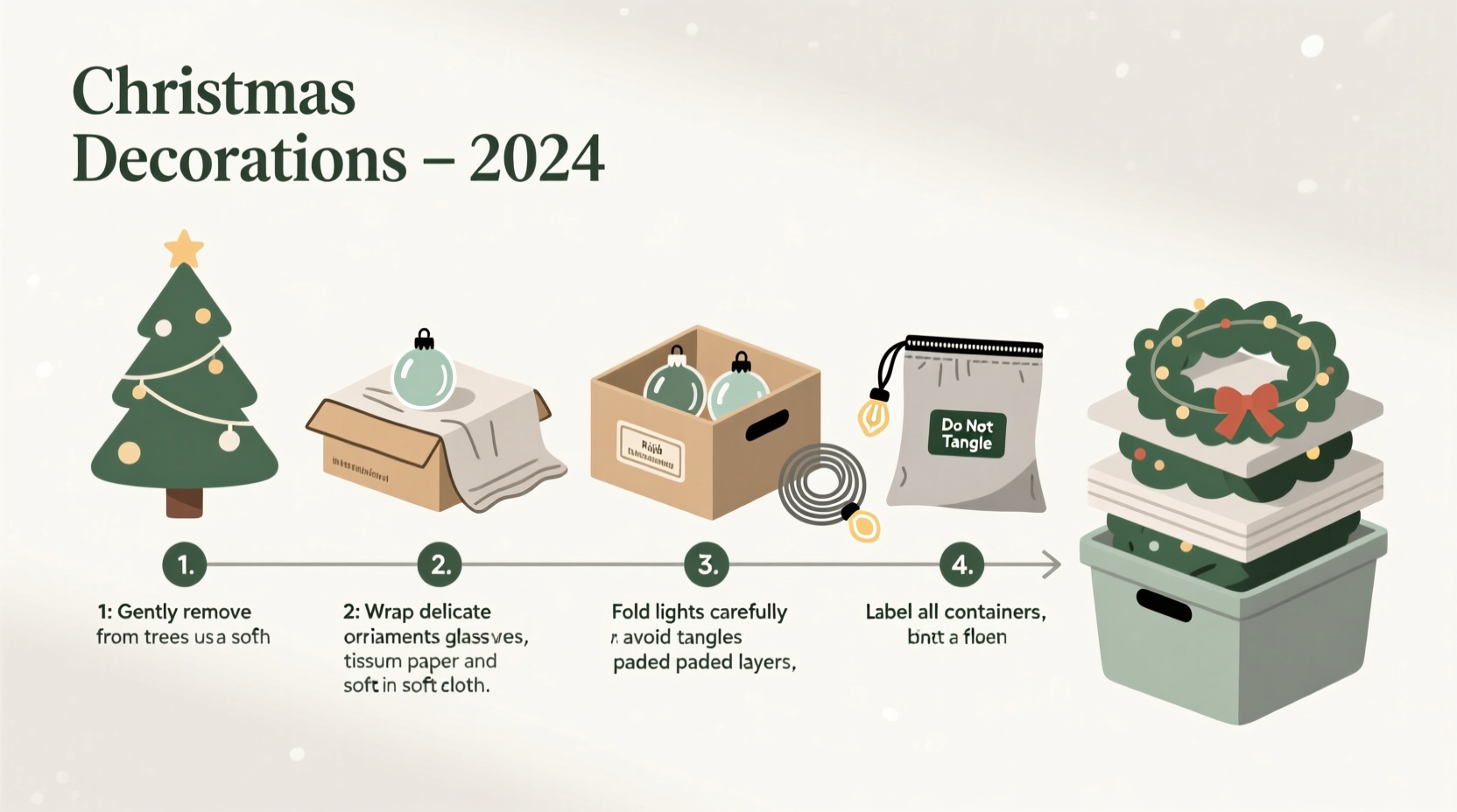 how to store christmas decorations