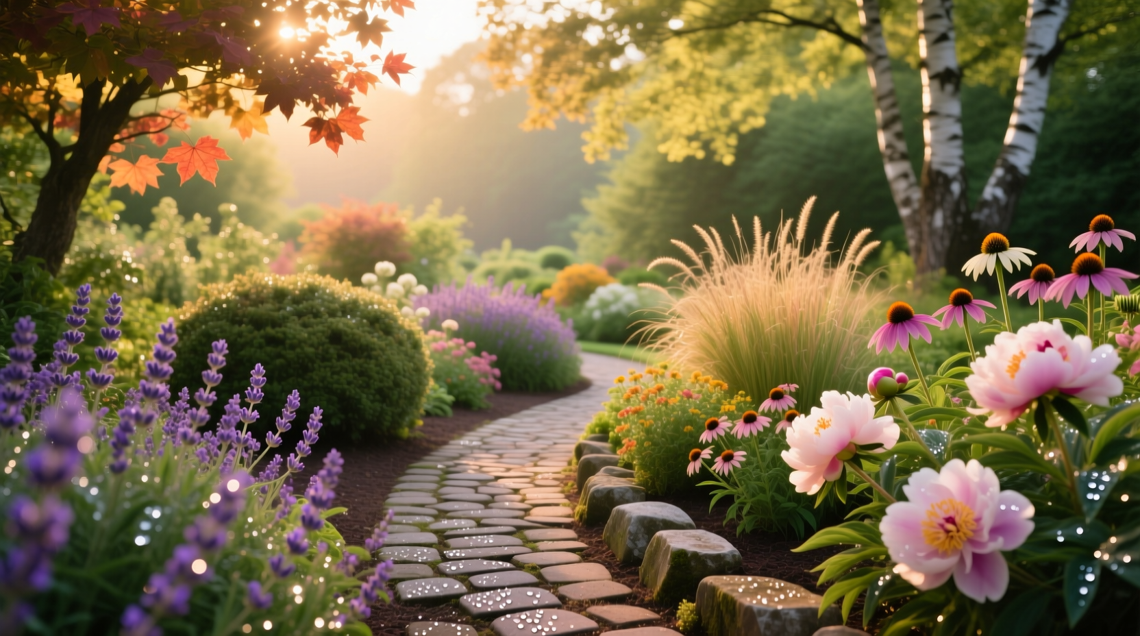 year round perennial garden