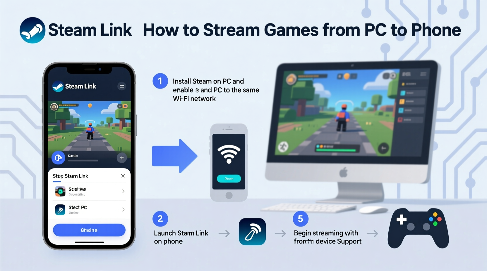 how to stream games from pc to phone using steam link