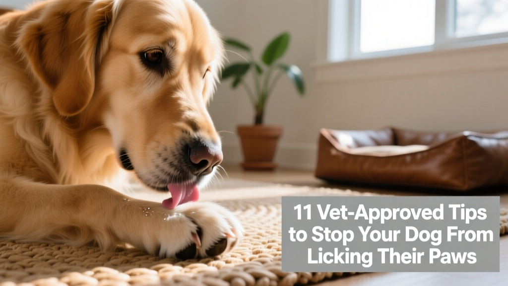 dog licking its paw