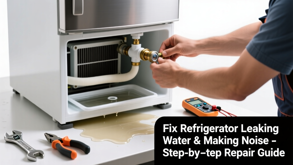 Fix Refrigerator Leaking Water & Making Noise