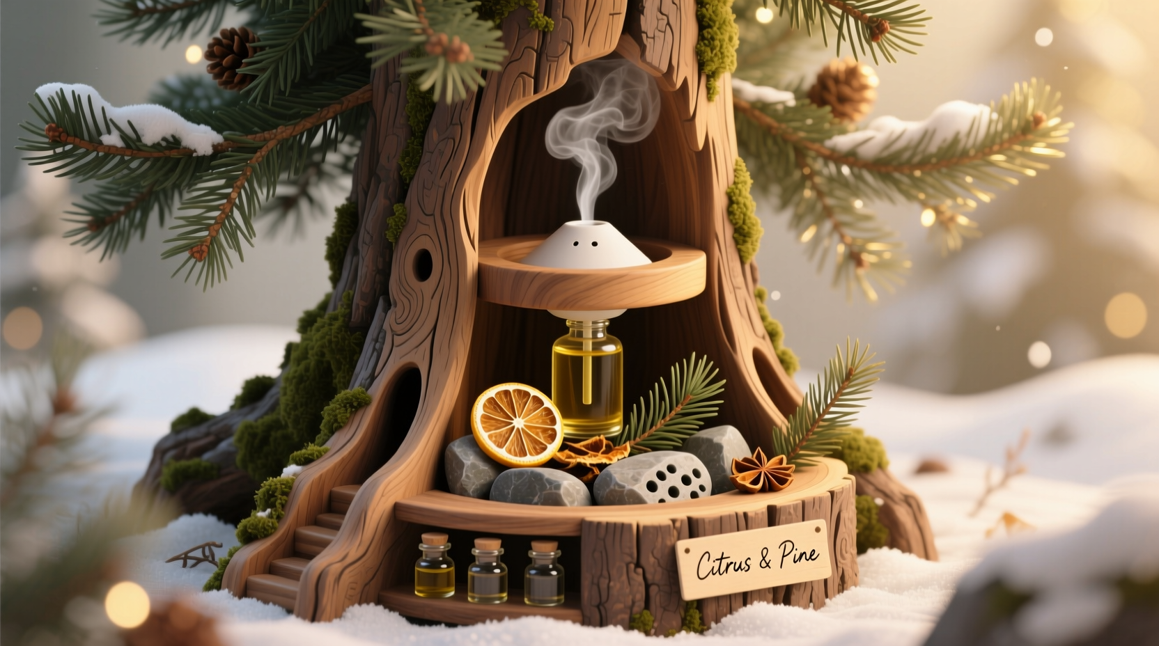 how to create a scent diffuser inside your christmas tree stand naturally