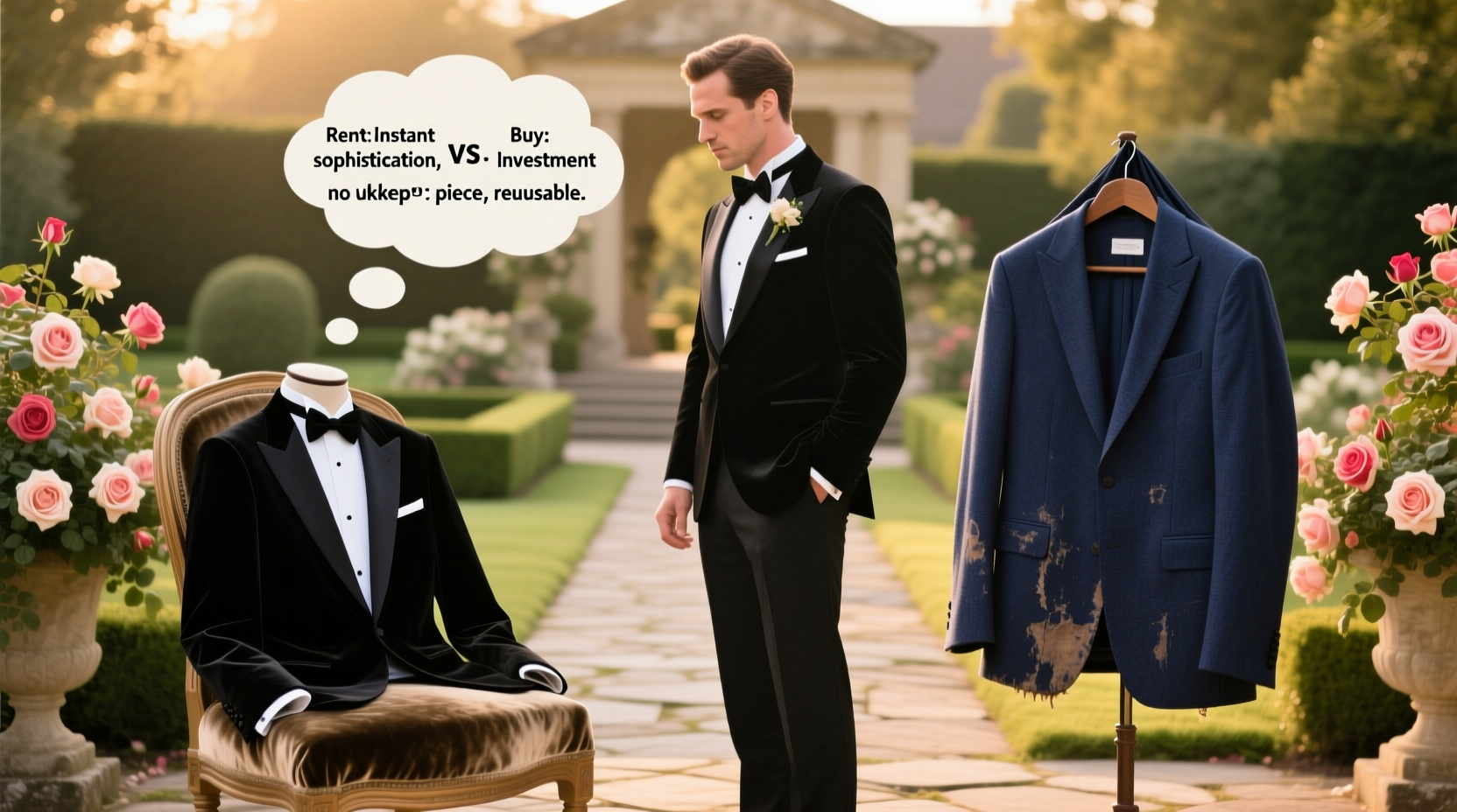 renting a tux vs buying a suit which makes more sense for a wedding guest