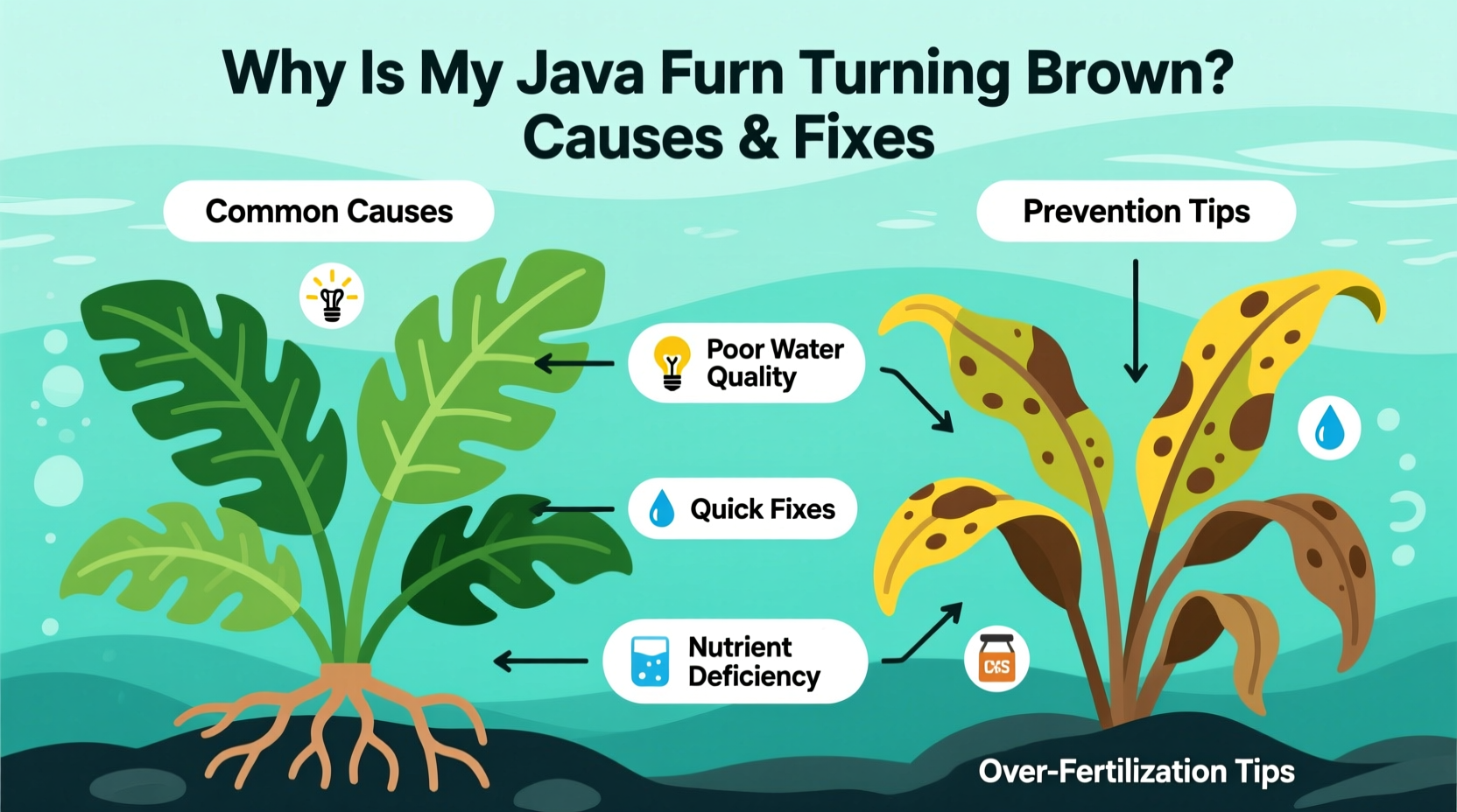 5 Reasons Java Fern Turns Brown | TheHomeSprouts