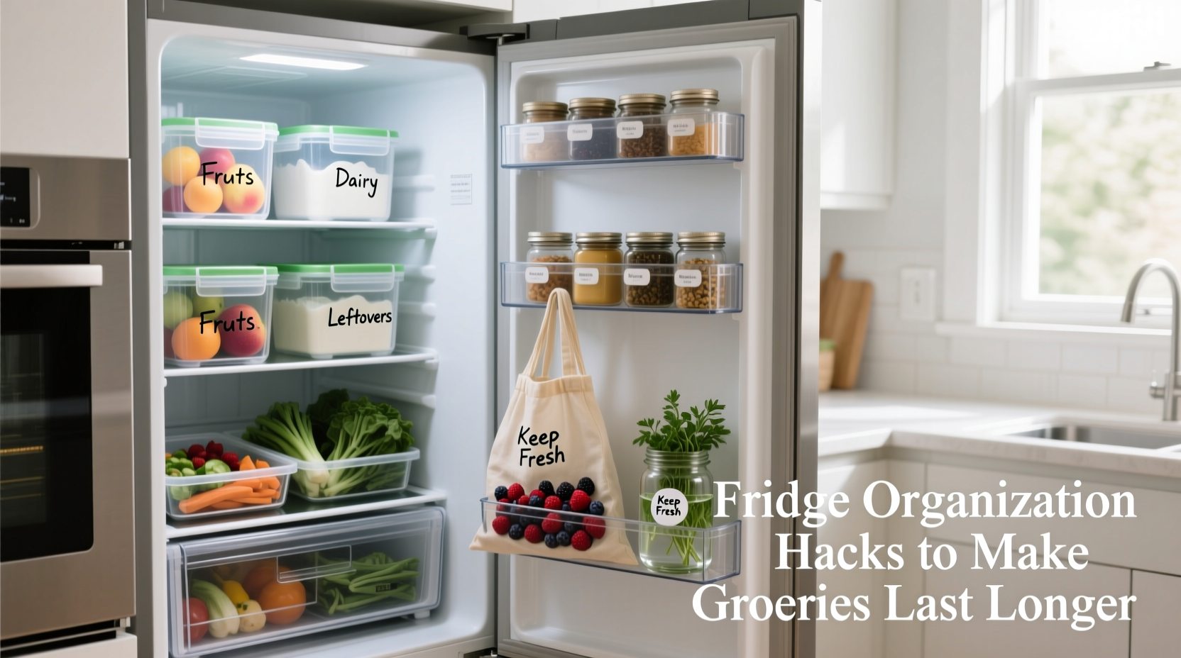 fridge organization hacks to make groceries last longer