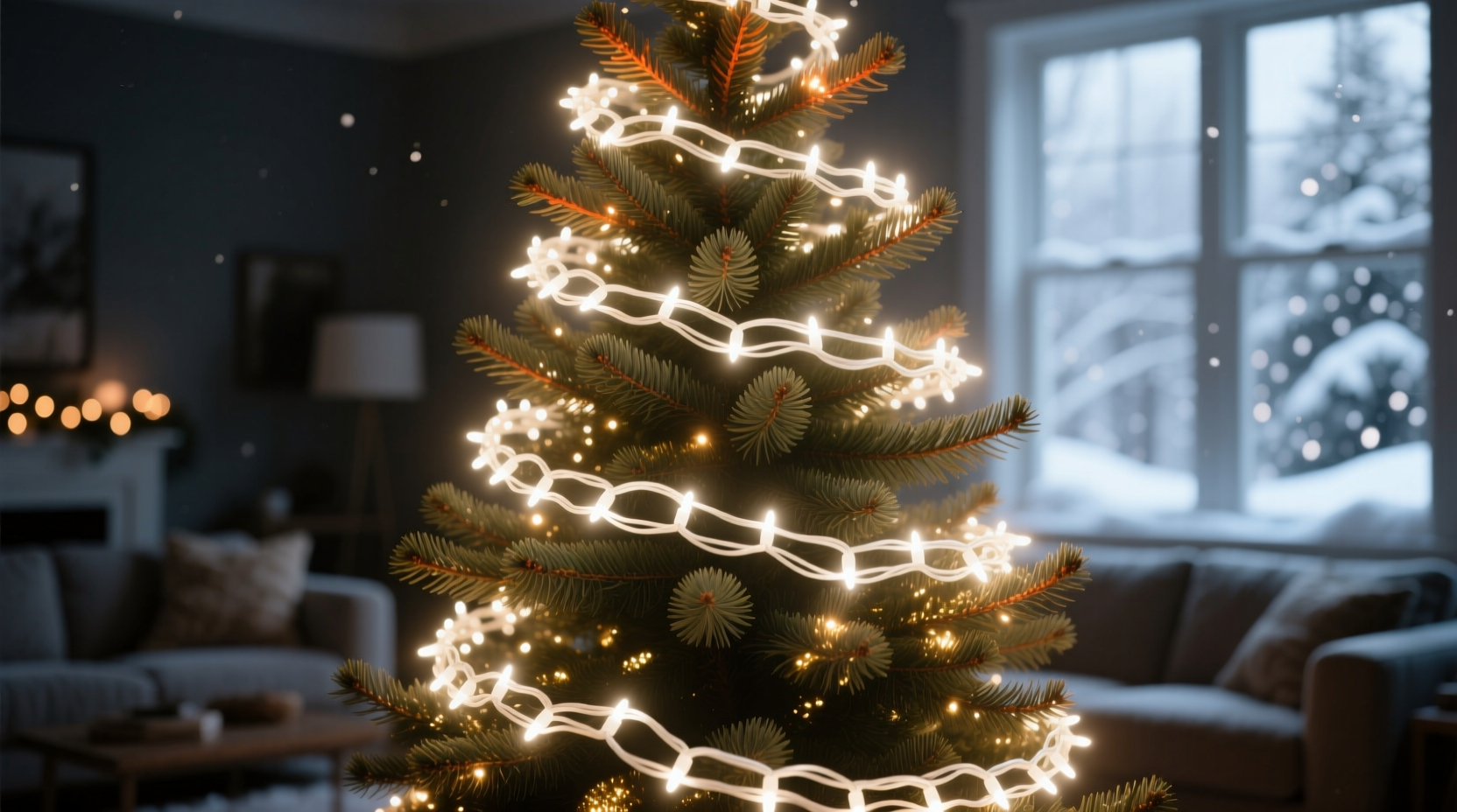 how to layer multiple light strands on a full tree without creating tangled hotspots or dead zones