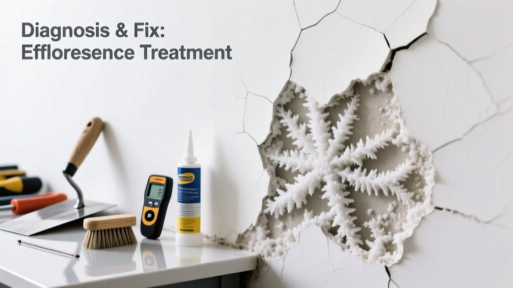 Noisy Efflorescence on Walls: Diagnosis and Fix