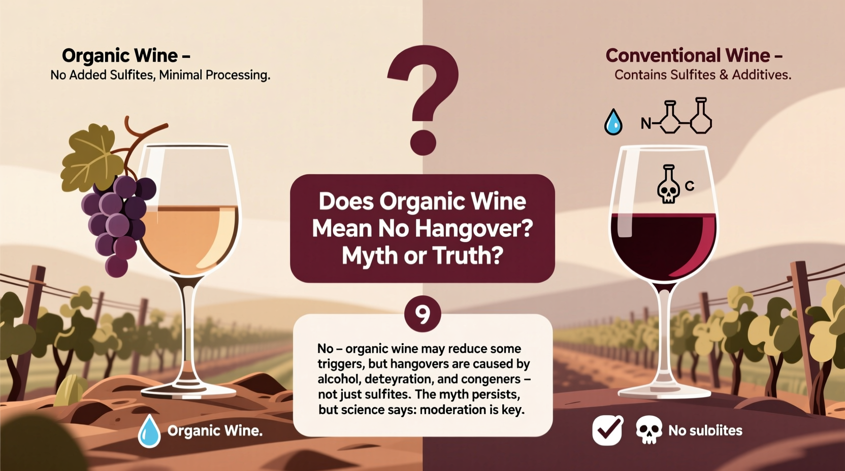 does organic wine mean no hangover or is that a myth