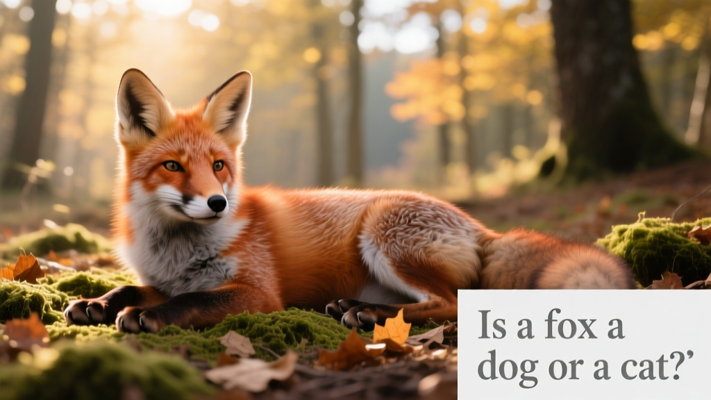 Red fox resting peacefully in dappled sunlight, ears perked