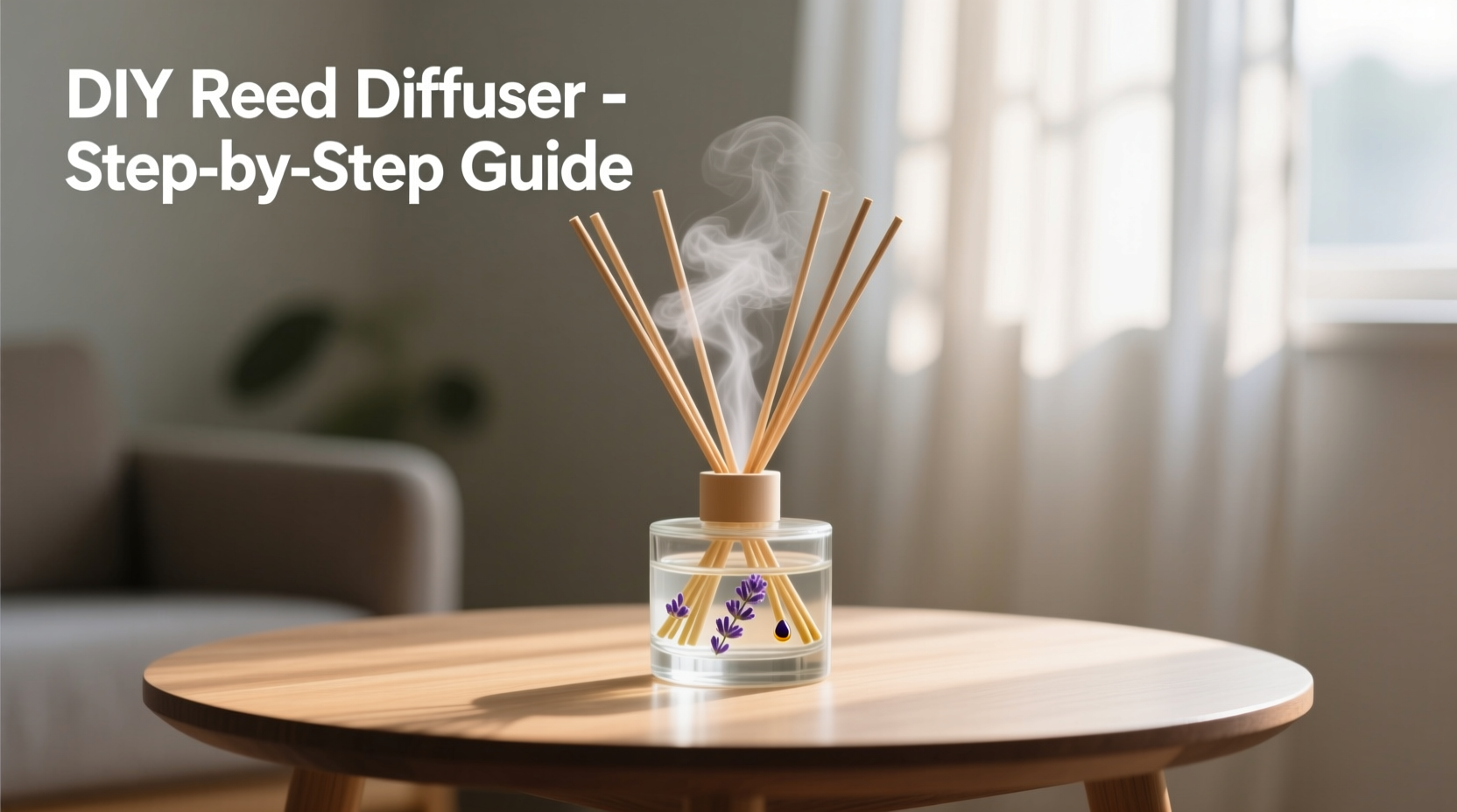 how to make a diy diffuser with essential oils and reed sticks