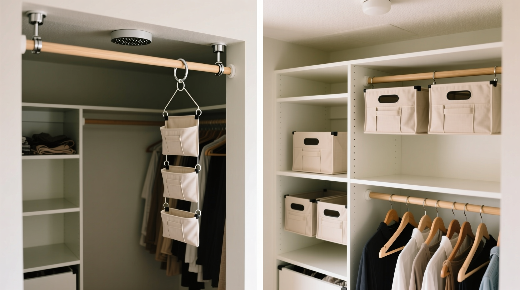 closet organization tips zero vertical space fix