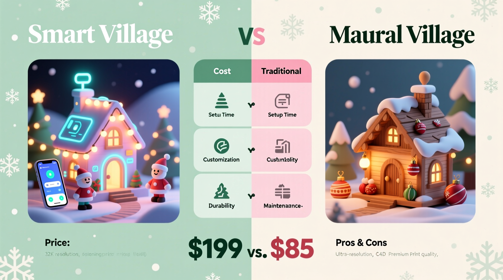are smart christmas villages worth the price compared to manual setups