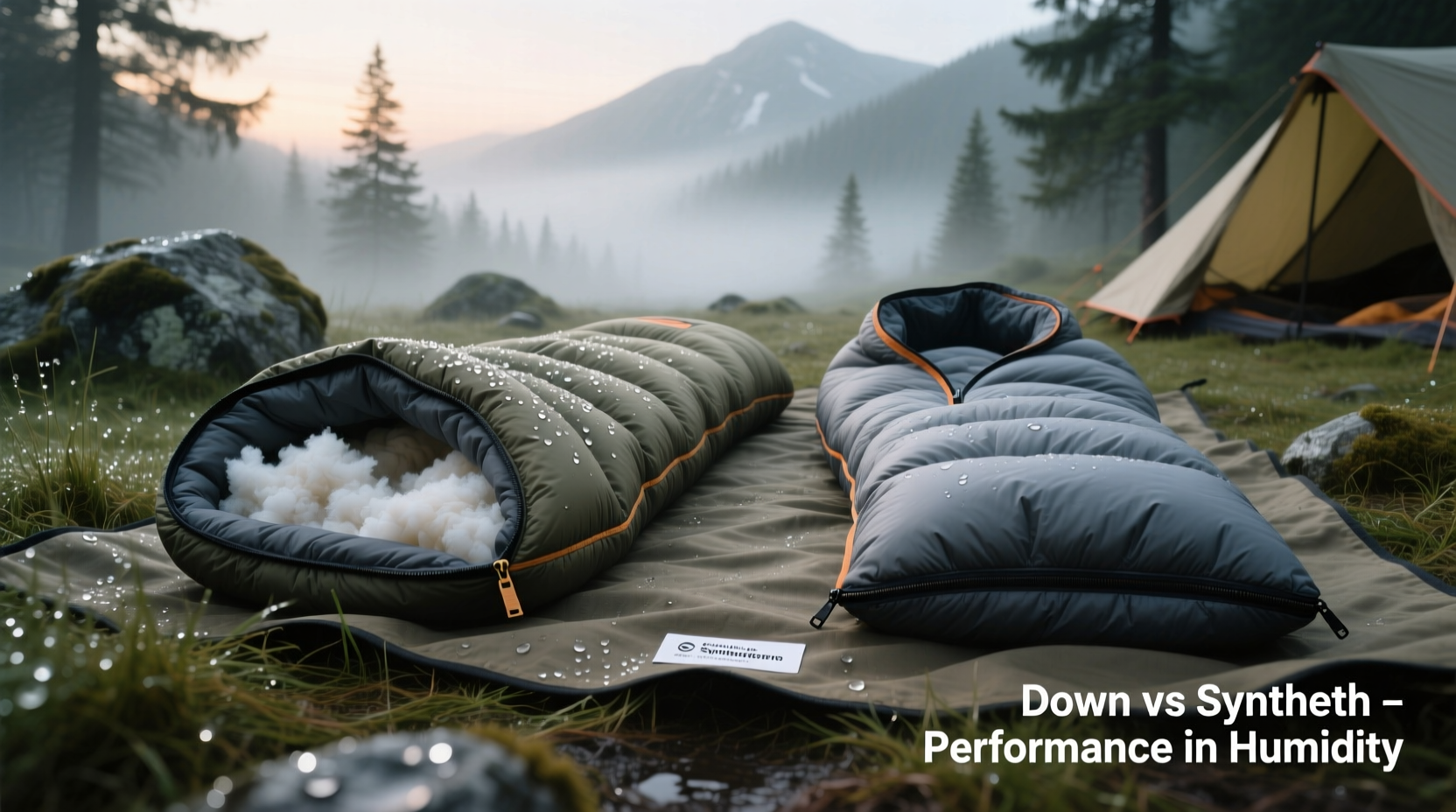 down vs synthetic sleeping bags which performs better in damp conditions