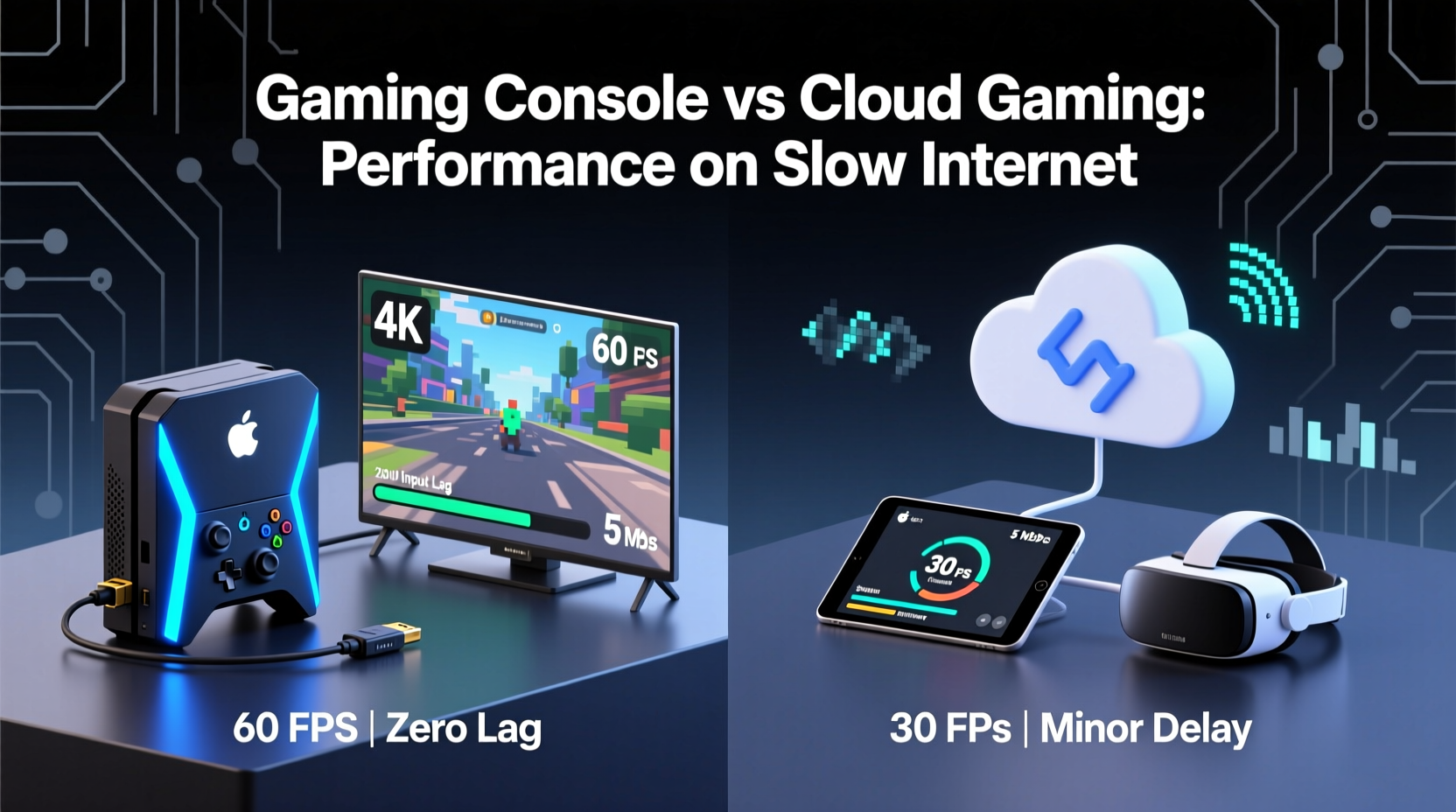 gaming console vs cloud gaming which offers smoother performance on slow internet