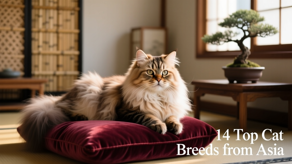 A classic Persian cat with full facial structure and long, fluffy coat resting peacefully on a velvet cushion