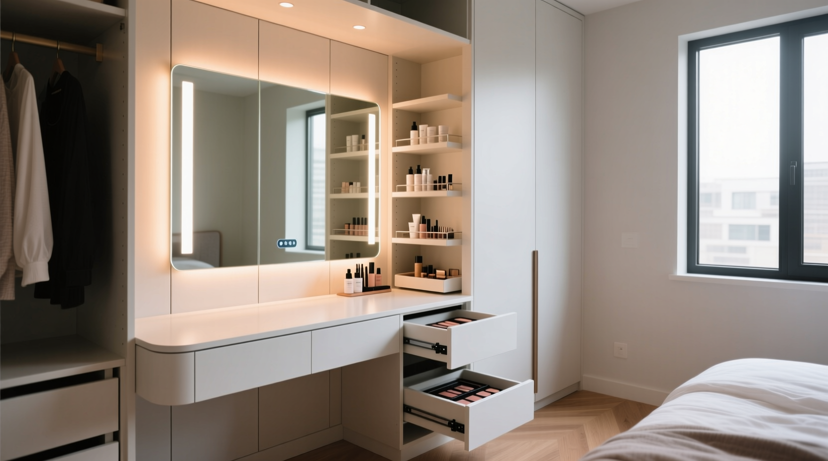 closet organization tips shallow closet to beauty vanity