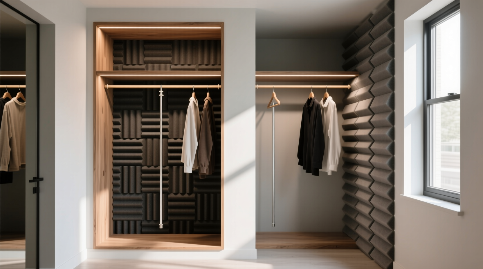 closet soundproofing panels vs acoustic foam