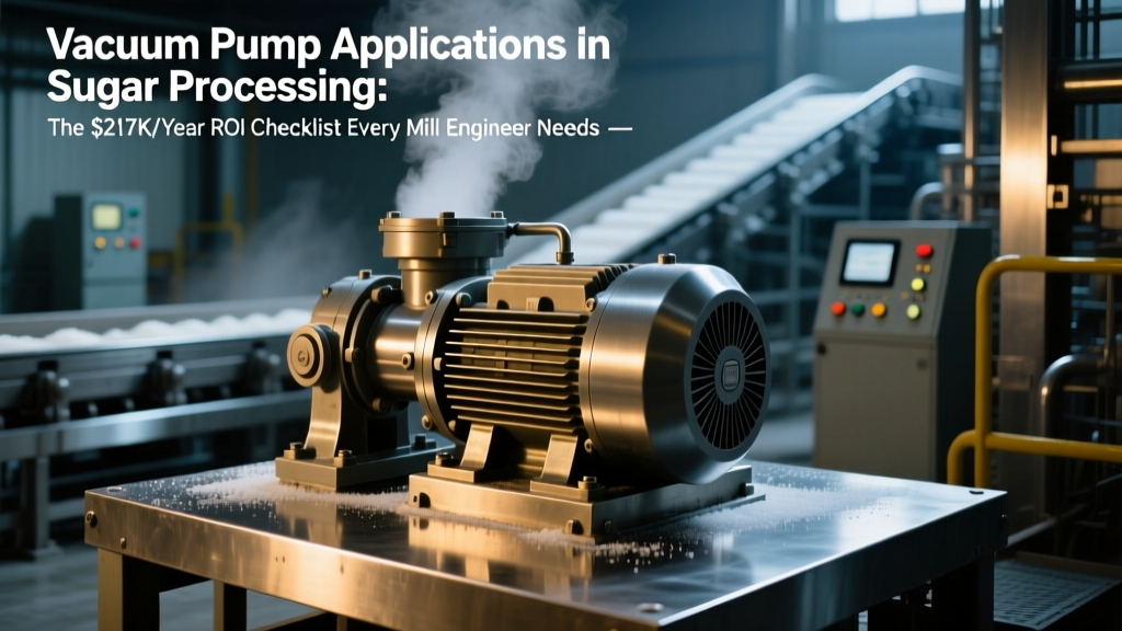Vacuum Pump ROI in Sugar Processing: $217K/Year Checklist