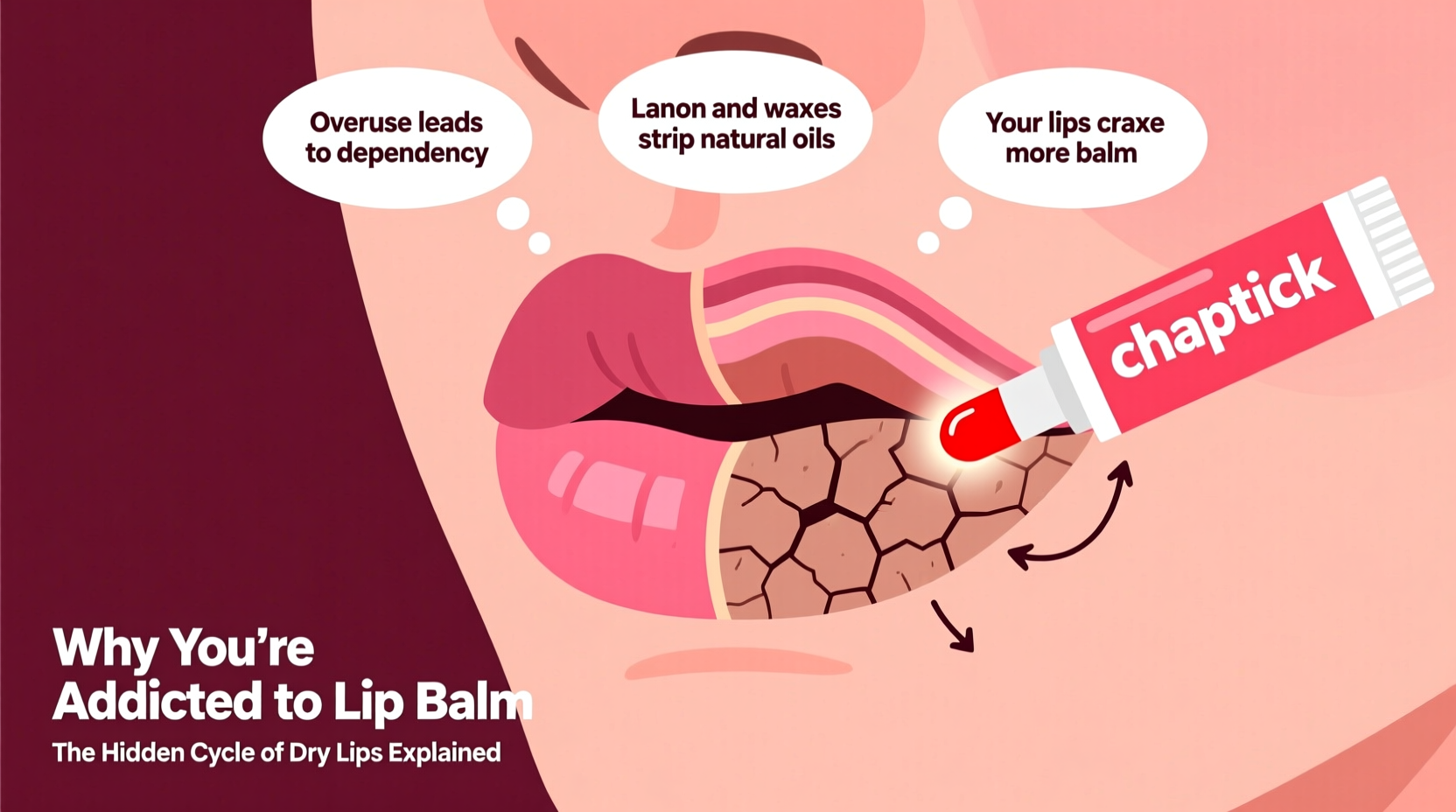 why do my lips get dry when using chapstick addicted to lip balm explained