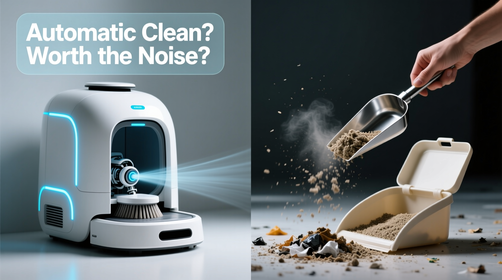 robot litter box vs traditional scoop is the automatic clean worth the noise