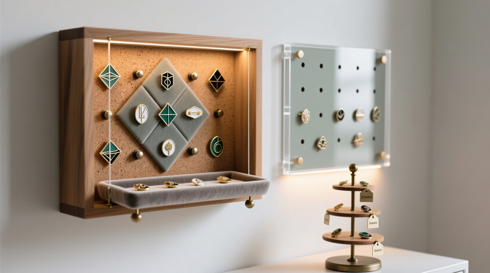 creative ways to display enamel pins without damaging your walls or cork boards