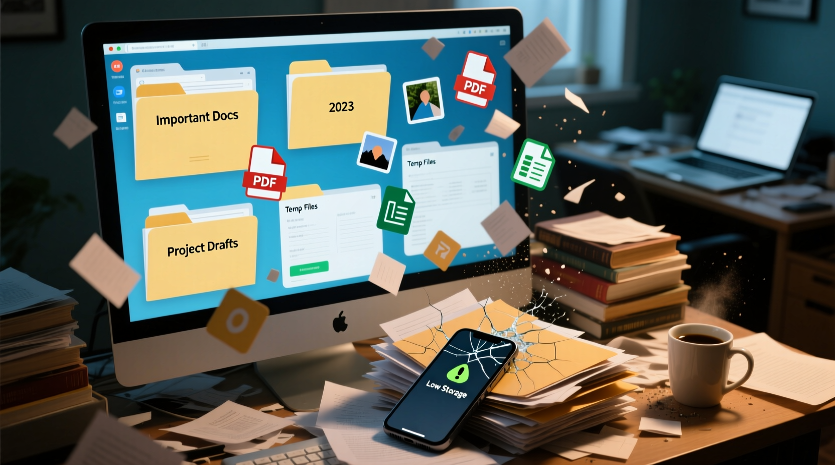 the downsides of storing files on your desktop
