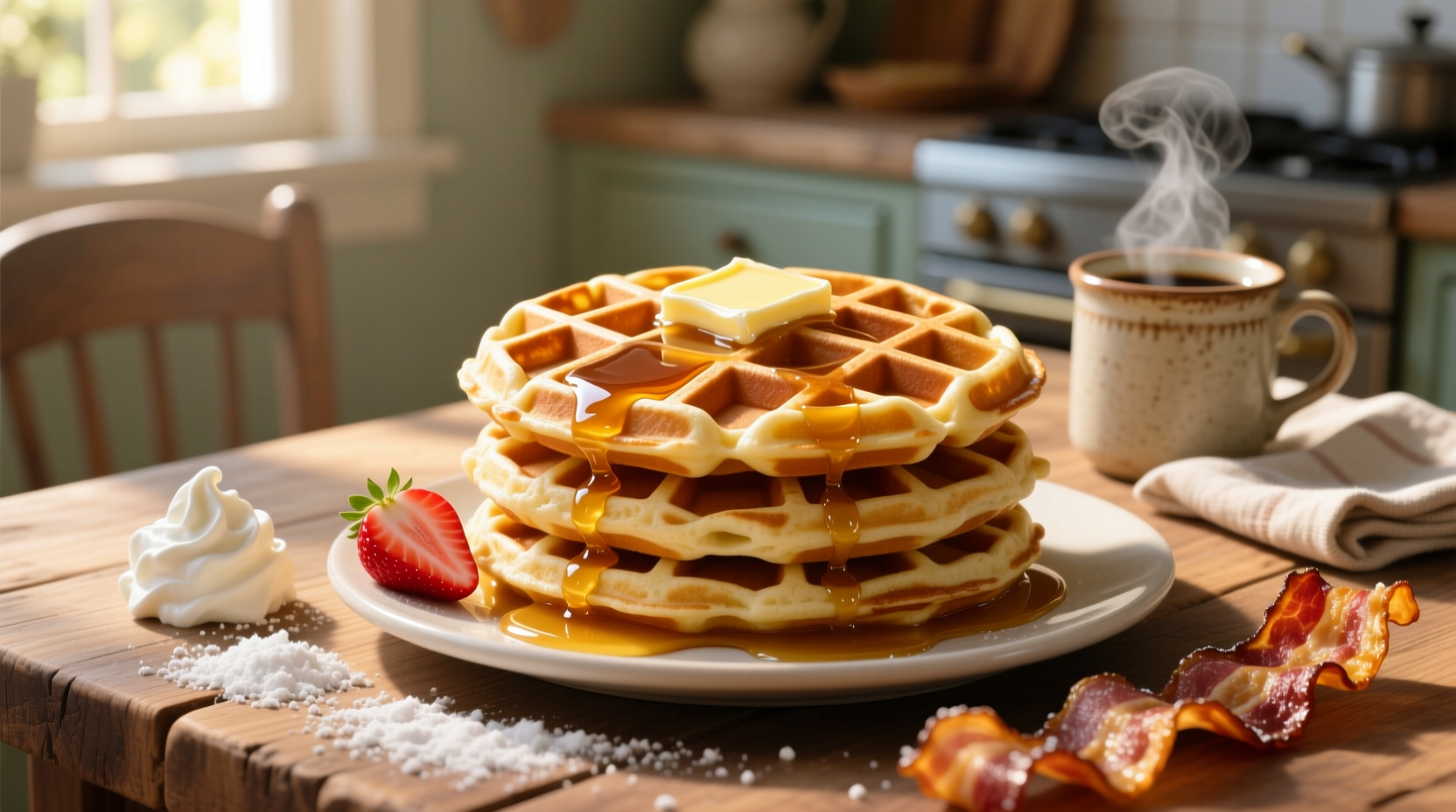 get the best of both breakfast worlds with the panwaffl