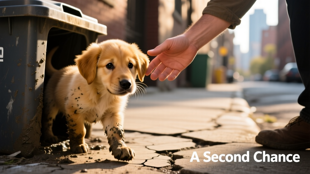 Puppy Rescued From Self-Compacting Trash Bin Gets the Most Fitting Happy Ending