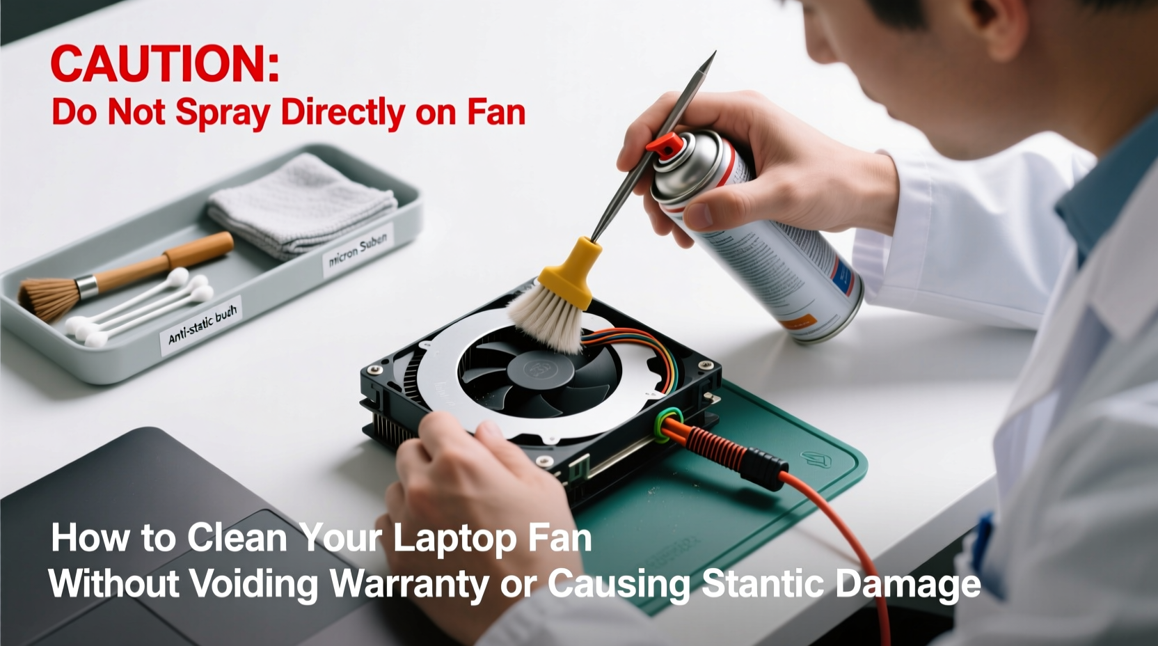 how to clean your laptop fan without voiding the warranty or causing static damage