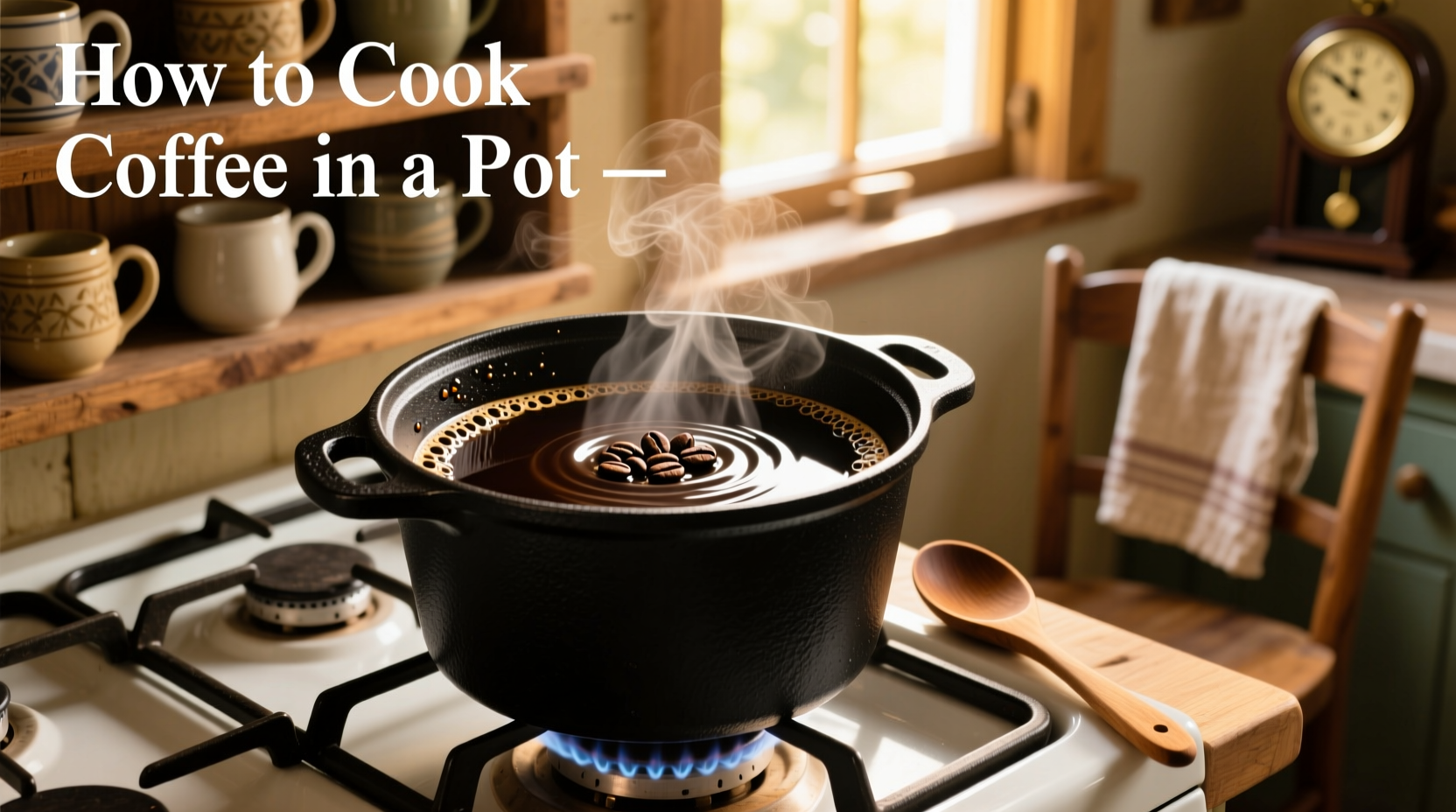 how to cook coffee in a pot