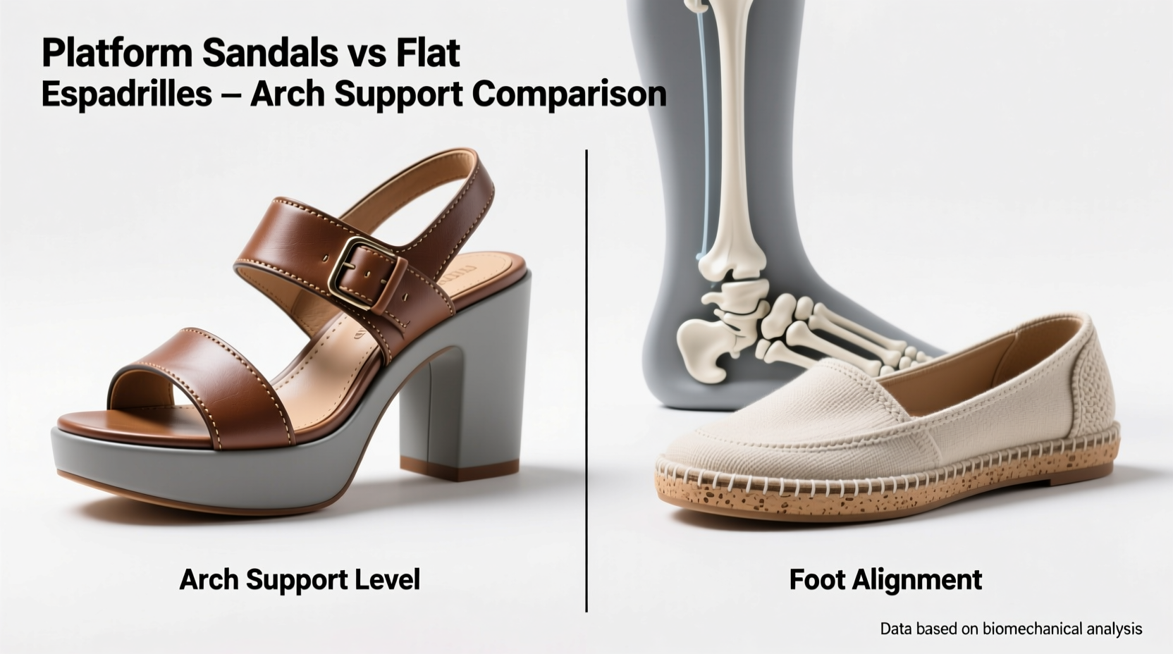 platform sandals vs flat espadrilles which gives more arch support