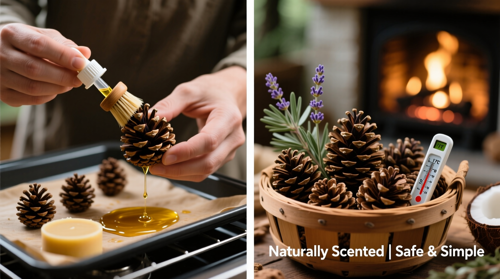 how to make your own scented pinecone decorations safely and naturally