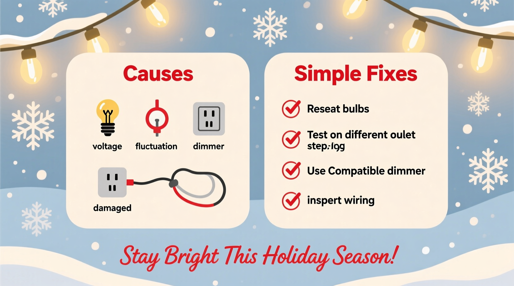 why does my led christmas light flicker causes and simple fixes