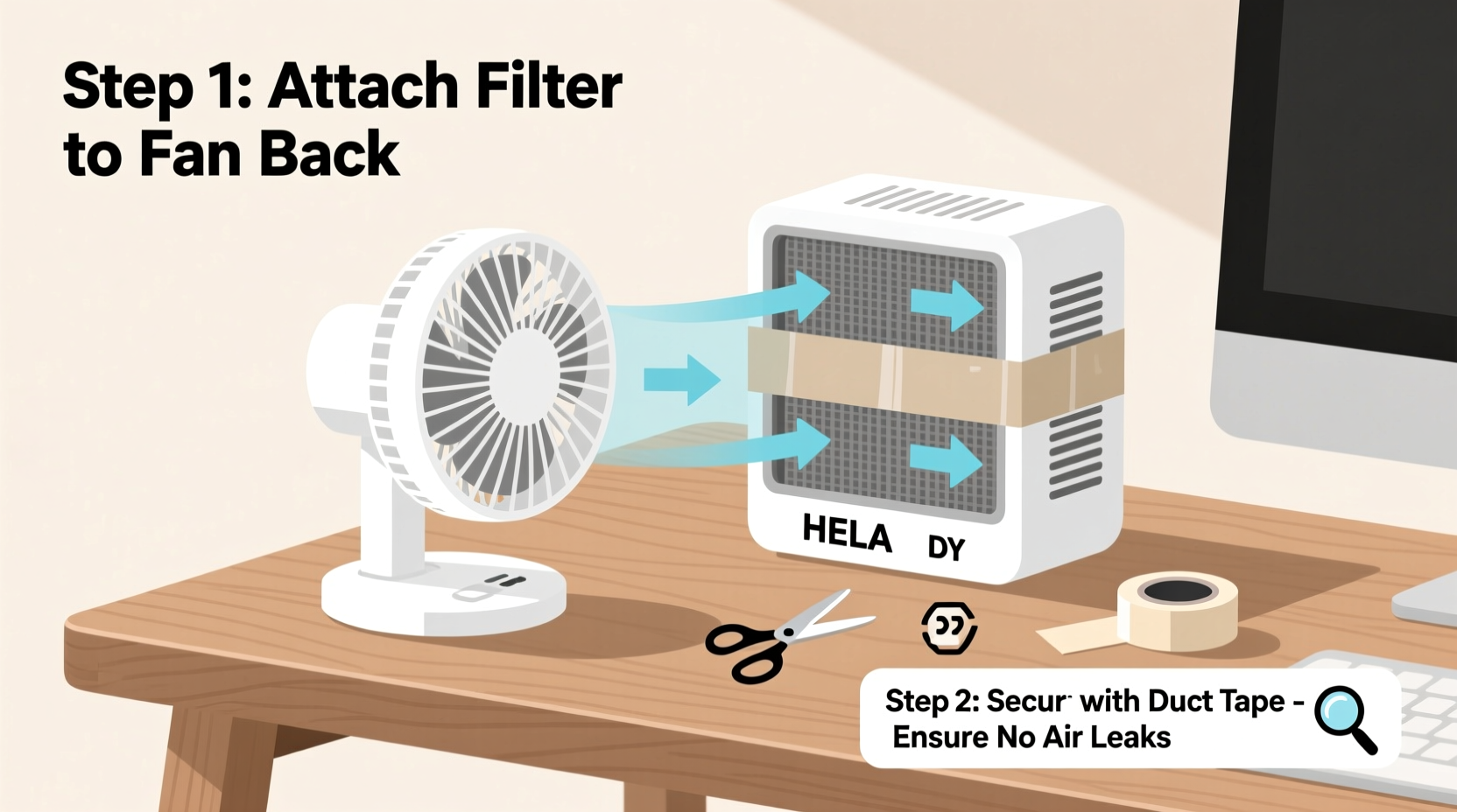how to make a homemade air purifier with a fan and filter on a budget