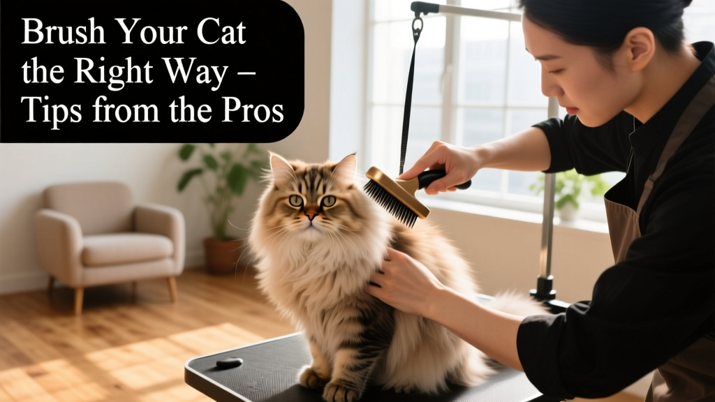 Brush your cat the right way with tips from the pros