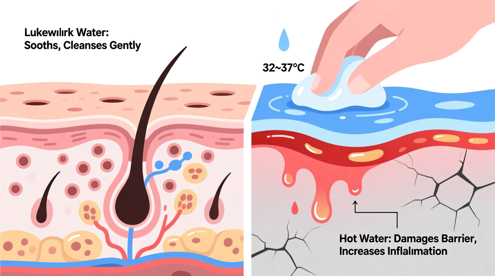is using hot water on acne prone skin helpful or harmful