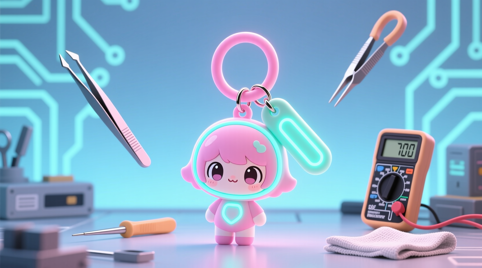 how to clean led silicone anime keychains safely