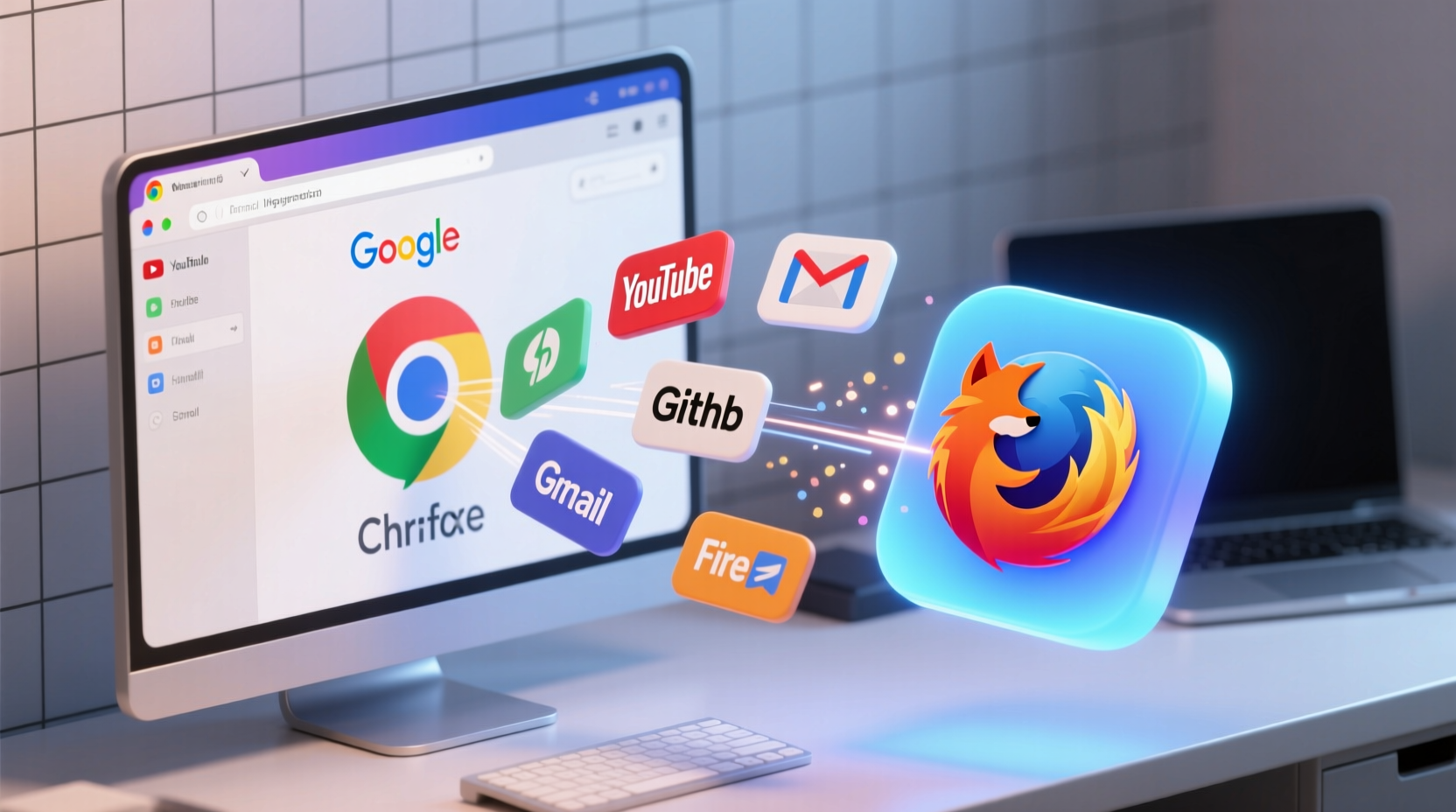 drag tabs from google chrome to firefox