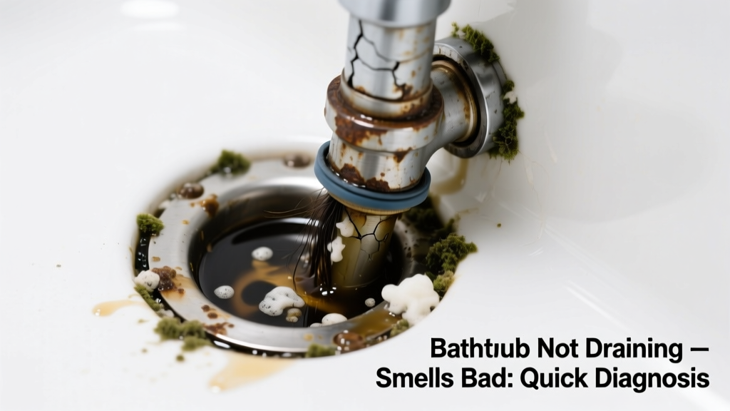 Bathtub Not Draining & Smells Bad: Quick Diagnosis