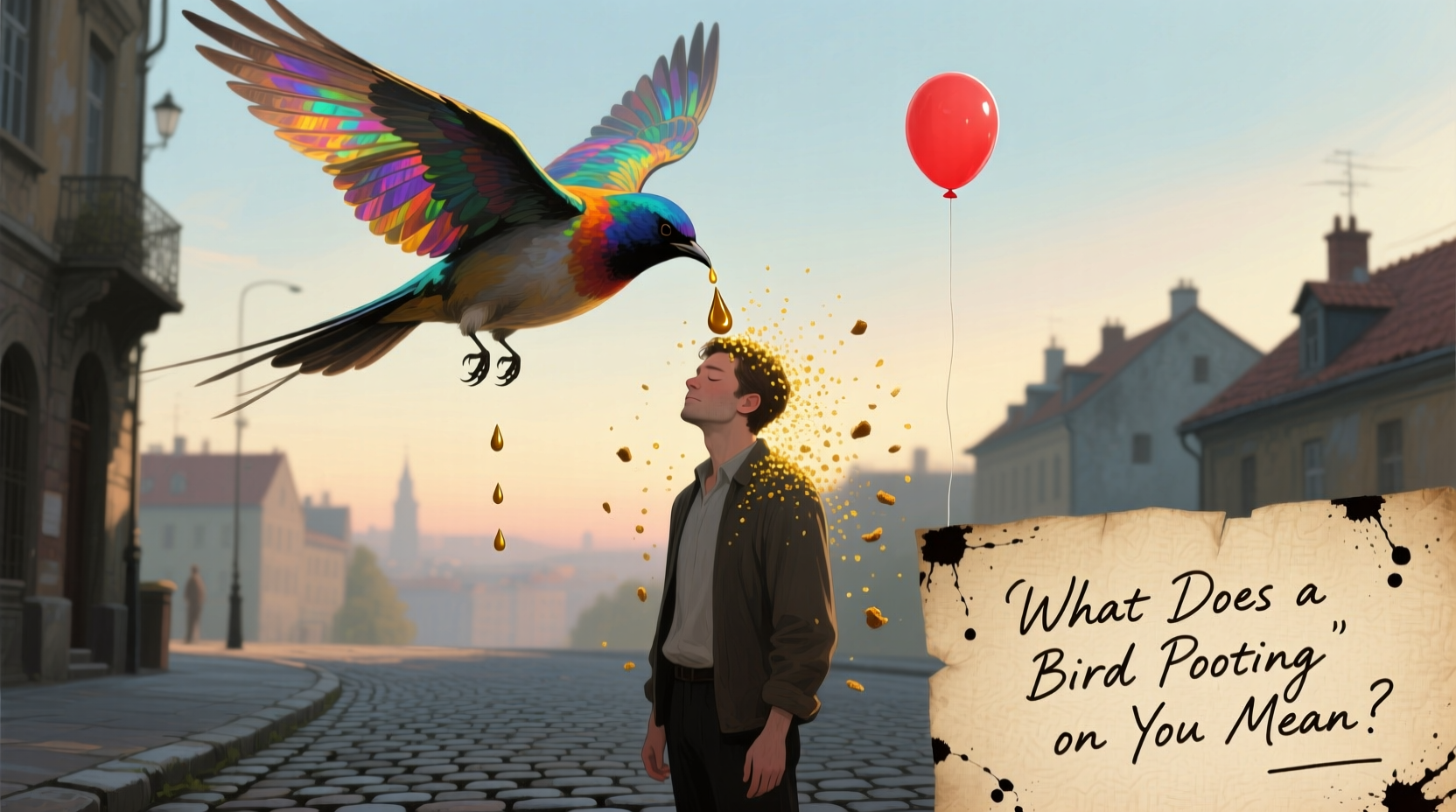 what does a bird pooping on you mean