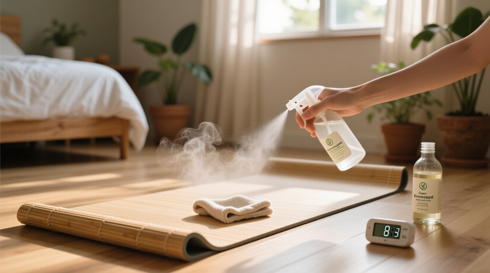 eco friendly yoga mat cleaning without essential oils