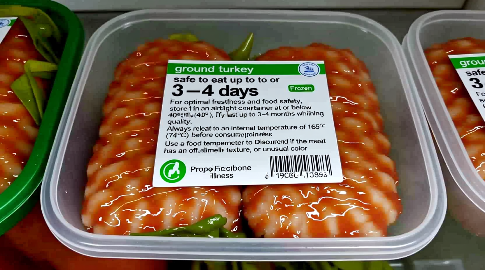 cooked ground turkey good for how long