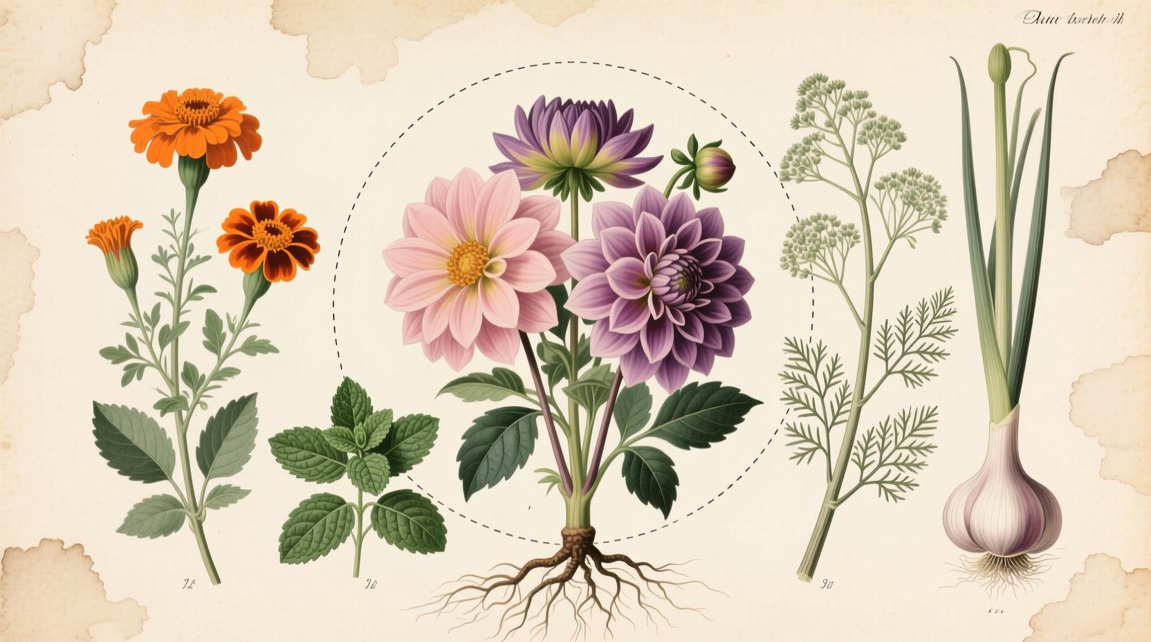 plants to never grow next to dahlias