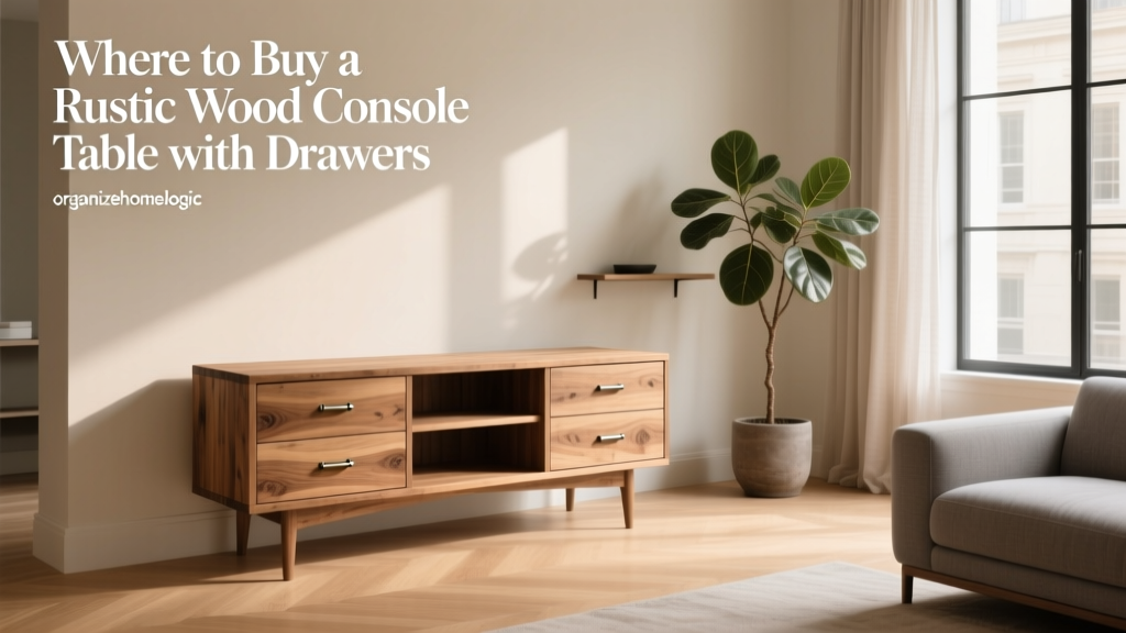 Where to Buy a Rustic Wood Console Table with Drawers