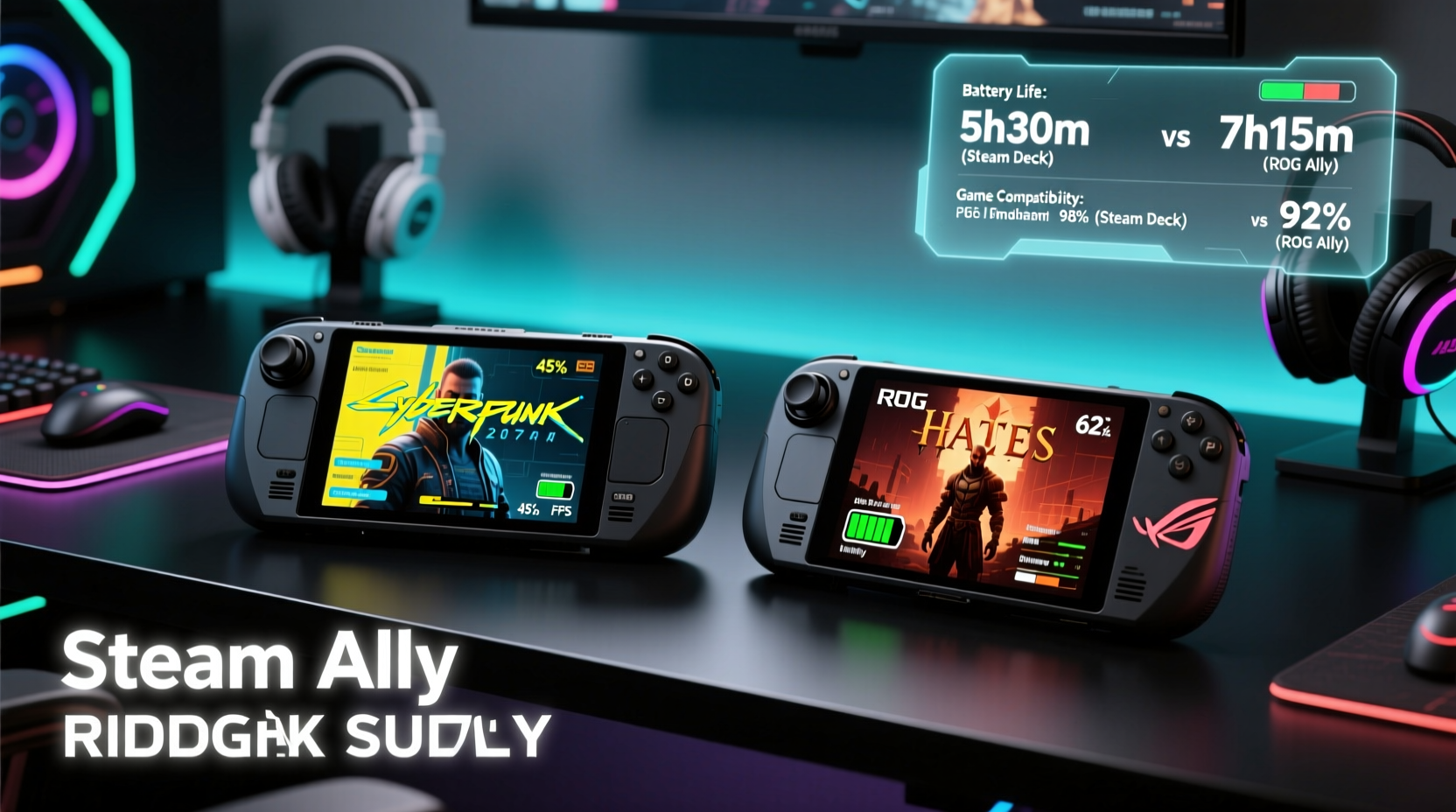 steam deck vs rog ally battery life and game compatibility showdown